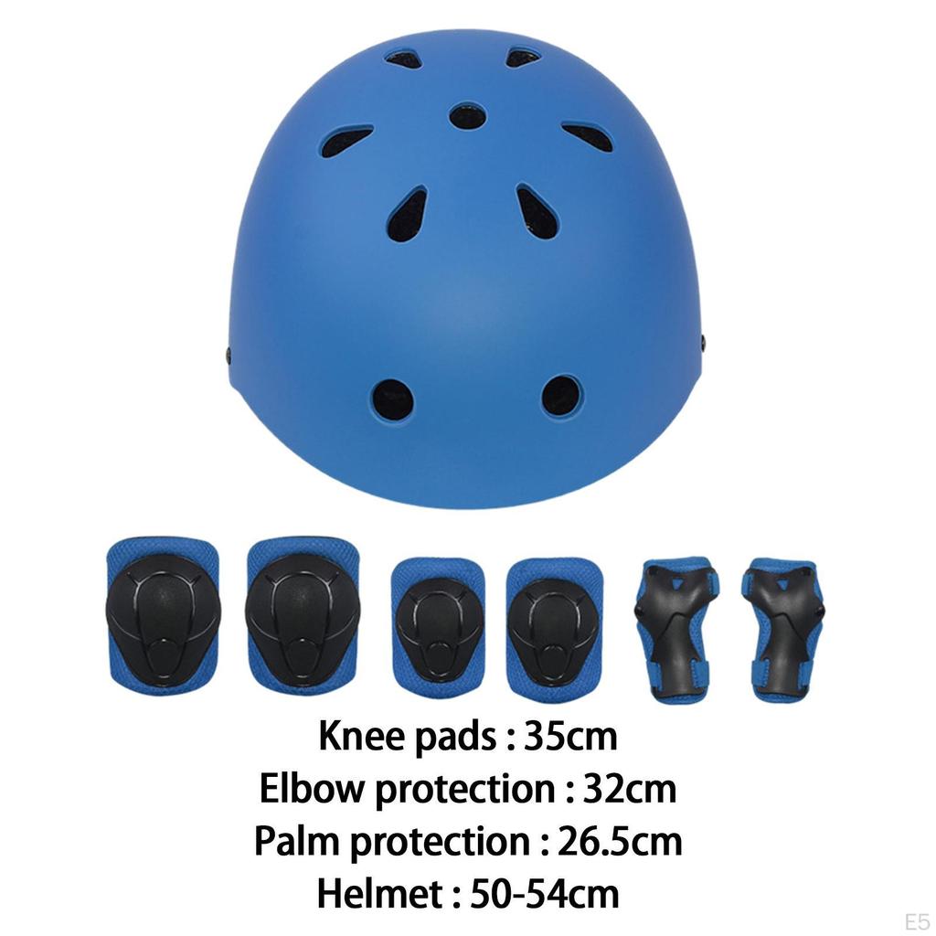 7Pcs Kids Bike Helmet Set Protective Gear Children Professional Boys Girls Knee Pads Elbow