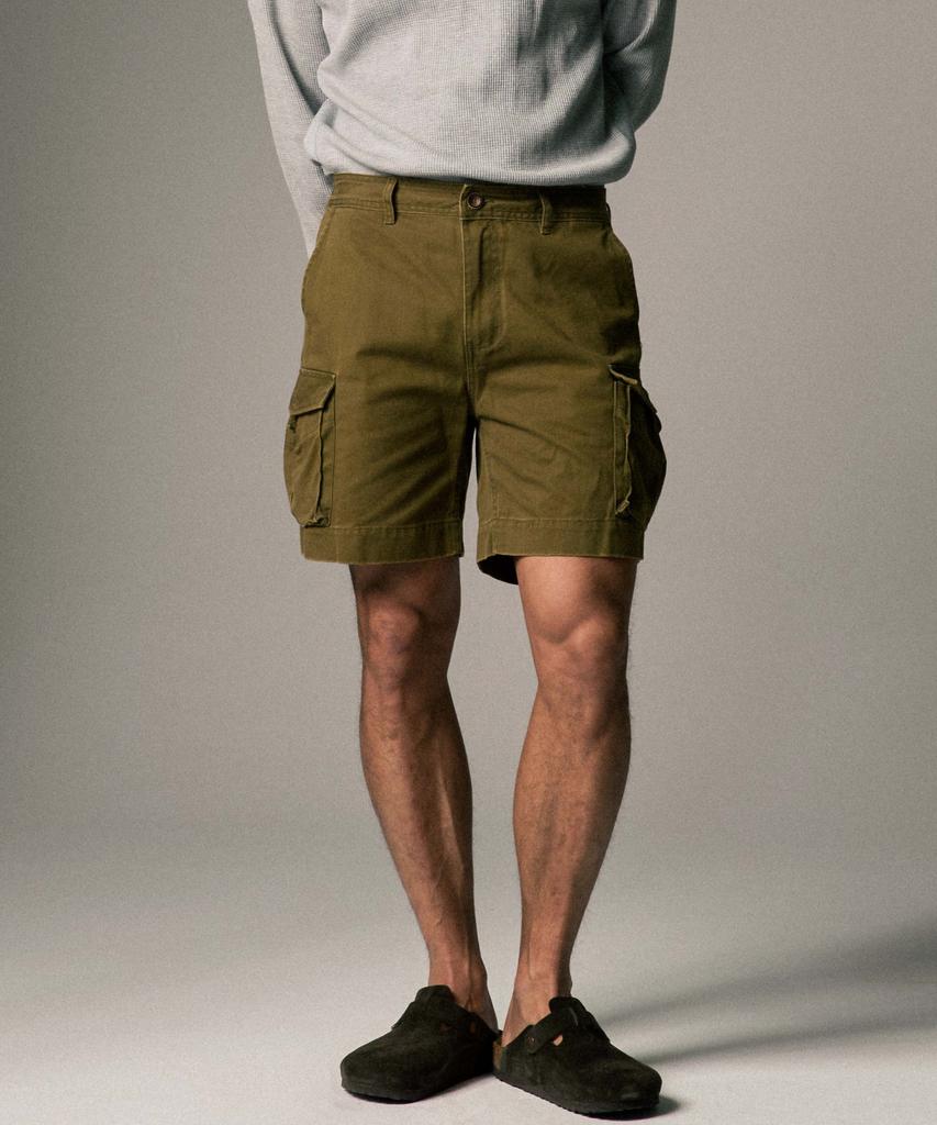 HEYSTE Vintage Cargo Twill Shorts Olive