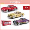 Металлическая модель автомобиля Mercedes 300sl Винтажная игрушка с инерционным механизмом для детей