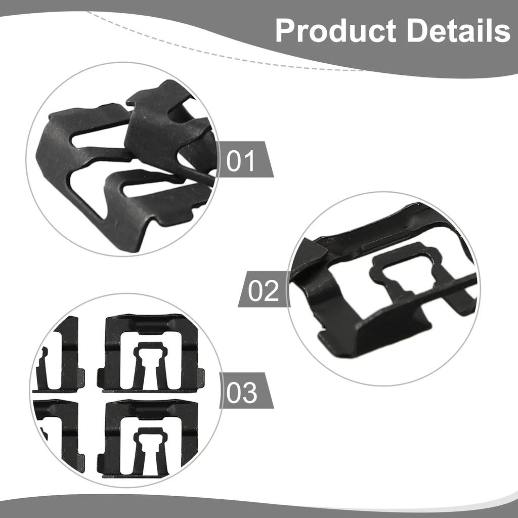 100 шт. зажим для накладки на молдинг заднего стекла лобового стекла для Ford 64-93 C5ZZ6543413-B, фиксированные зажимы для автомобильного лобового стекла, автомобильные аксессуары