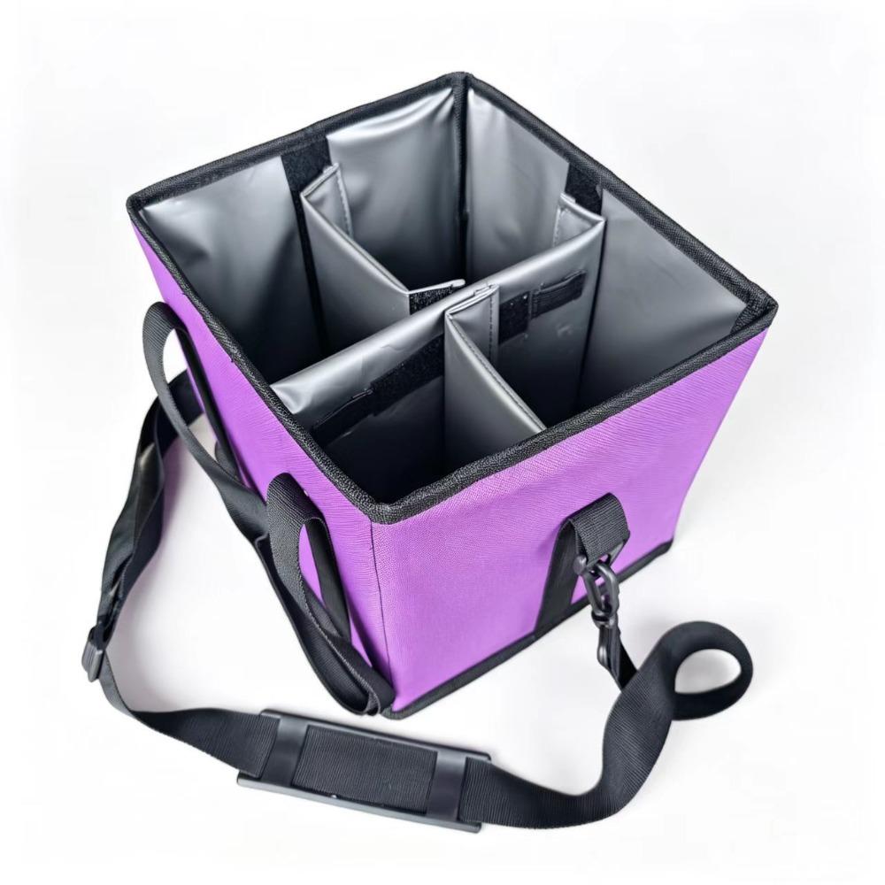 No-Spill Vehicle Drink Storage Bag 4 Compartment Car Cup Storage Pouch Daily Driving