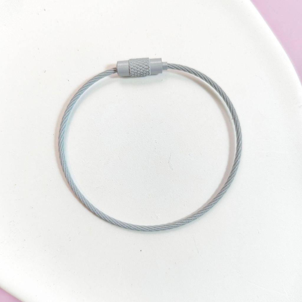 Candy Color Steel Wire Keychain Ring for DIY Jewelry Accessories