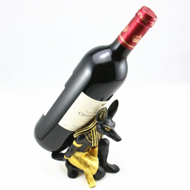 Винная полка из смолы, египетская богиня, держатель для бутылки вина, подставка для животных, египетская кошка, домашний бар, декор
