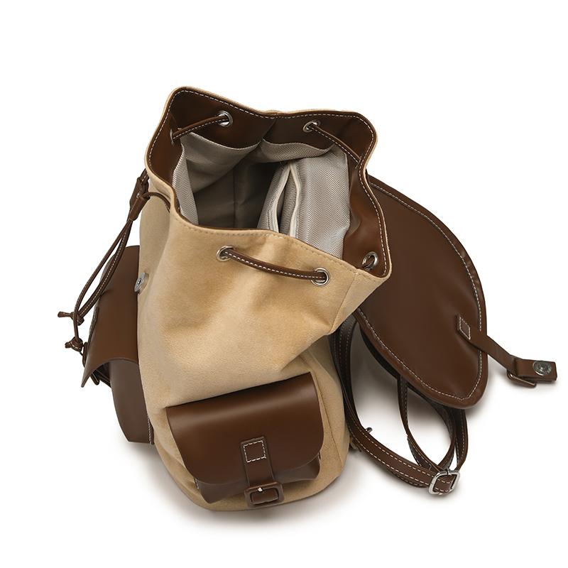 Винтажный рюкзак с цветными блоками, школьный рюкзак в стиле колледжа, дорожный рюкзак