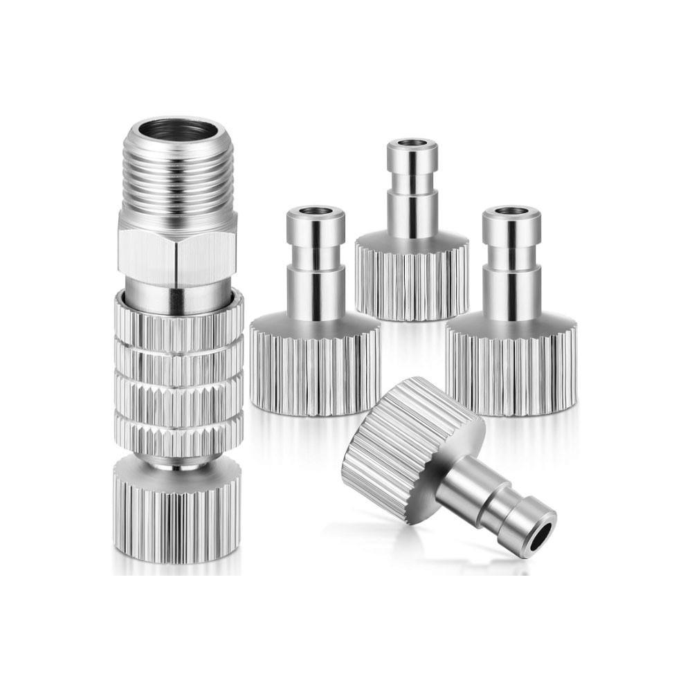 5Pcs Airless Air Gravity Model Airbrush Quick Disconnect Coupler Male Fitting 1/8 INCH Fitting Quick Release Fitting Adapter