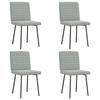 VidaXL Dining Chairs Set of 4 Light Grey Velvet, Chair, Living Room Chair, Accent Chair, Kitchen Chair, Seat of 3315256