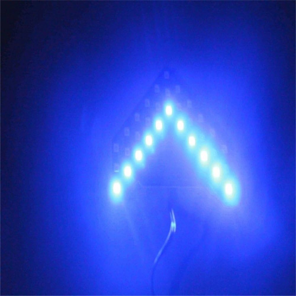 2PCS/Lot!! 33 SMD Sequential Led Lights Arrows Lamp Indicator Safe led Panels Car Side Mirror Turn Signal 33 LED (Blue)