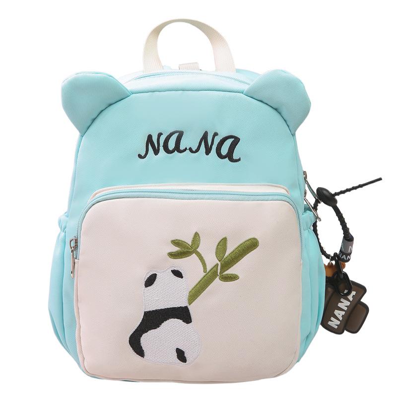 Cartoon Panda Print Schoolbag Kindergarten Backpack Boys and Girls Backpack