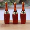 10Pcs Dollhouse Miniature Simulation Small Wine Bottle Model Diy Accessories Fridge Magnet Night Light Parking Sign Ornaments