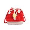 Pattern Delightful Mushroom Knitted Drawstring Bag For Children Unisex And Design Playful