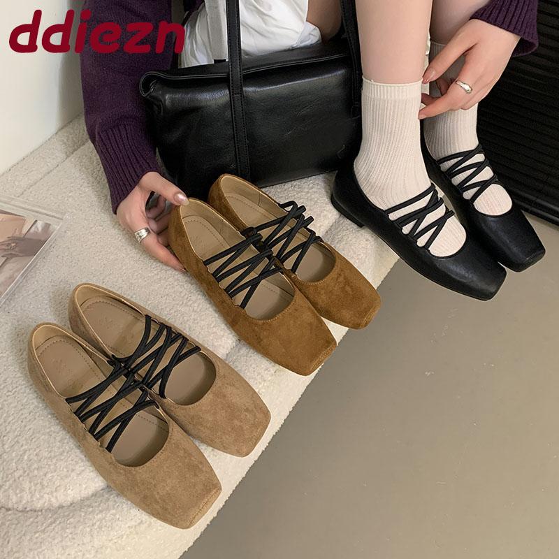 Мода Новая Мода Эластичная Лента Женские Балетки Слипоны Повседневная Женская Обувь с Квадратным Носком Неглубокие Женские Балетки Обувь леди