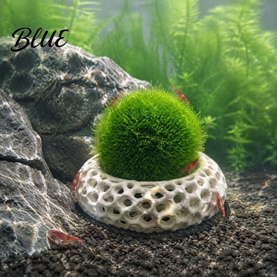 Dwarf Shrimp Hideout 2Pcs Caves for Plants Aquarium Round Hideouts Cherry & Small Resting Spot Hides Moss Ferns And Anubias Tank Decoration