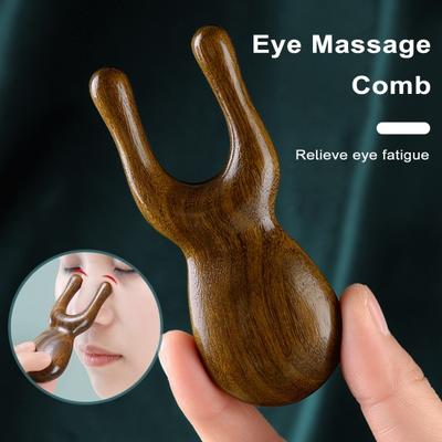 Расческа для массажа глаз, уменьшает напряжение, снимает отечность глаз, способствует сияющему цвету лица, экологически чистая массажная расческа