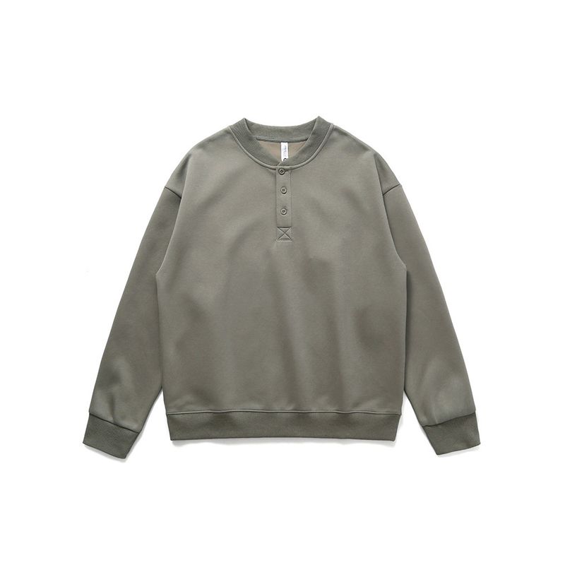 American vintage Tough Guy Henry Collar Hoodie Men's 2024 New Spring and Autumn Long sleeve Foreign Trade Men's Casual Outerwear