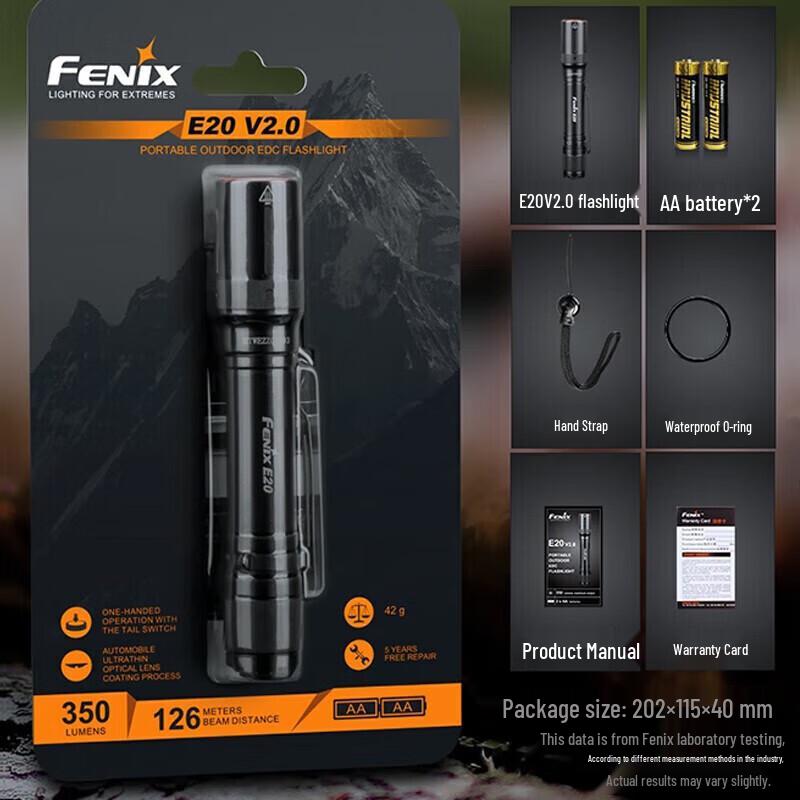 Fenix E20 V2.0 Portable EDC Flashlight