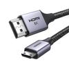 Ugreen HD163 Ultra High-Speed 8K Mini HDMI To HDMI 2.1 Cable, 2m, Gray