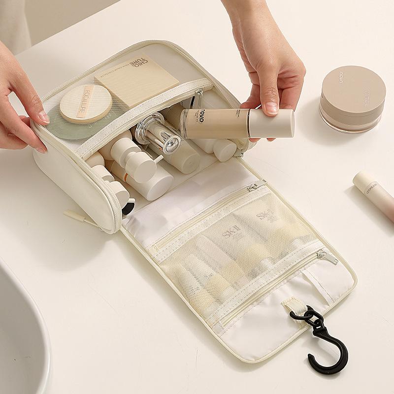 Hanging Toiletry Bag Portable Travel Organizer Minimalist Makeup Bag Travel Storage Pouch Toiletry Bag with Hook Cosmetic Case