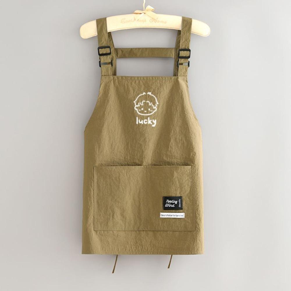Waterproof Kitch Apron Cartoon Cooking Smock Portable Chef Apron for Home Kitchen