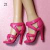 21 Styles Foot Length 2.2cm Fashion High Heels Shoes Accessories Doll Shoes 1/6 Dolls Boot