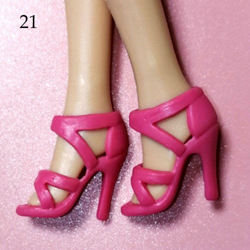 21 Styles Foot Length 2.2cm Fashion High Heels Shoes Accessories Doll Shoes 1/6 Dolls Boot