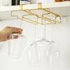 Two Rows Wine Glass Hanging Rack Lightweight Kitchen Storage Shelf  Cabinet Storage