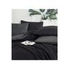 Двойной комплект пододеяльников с простынями | Антрацитовый черный | хлопок
