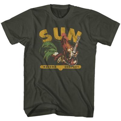 Футболка Sun Records Петух с гитарой Дым Музыка Топы Футболки Мужские Женские Унисекс