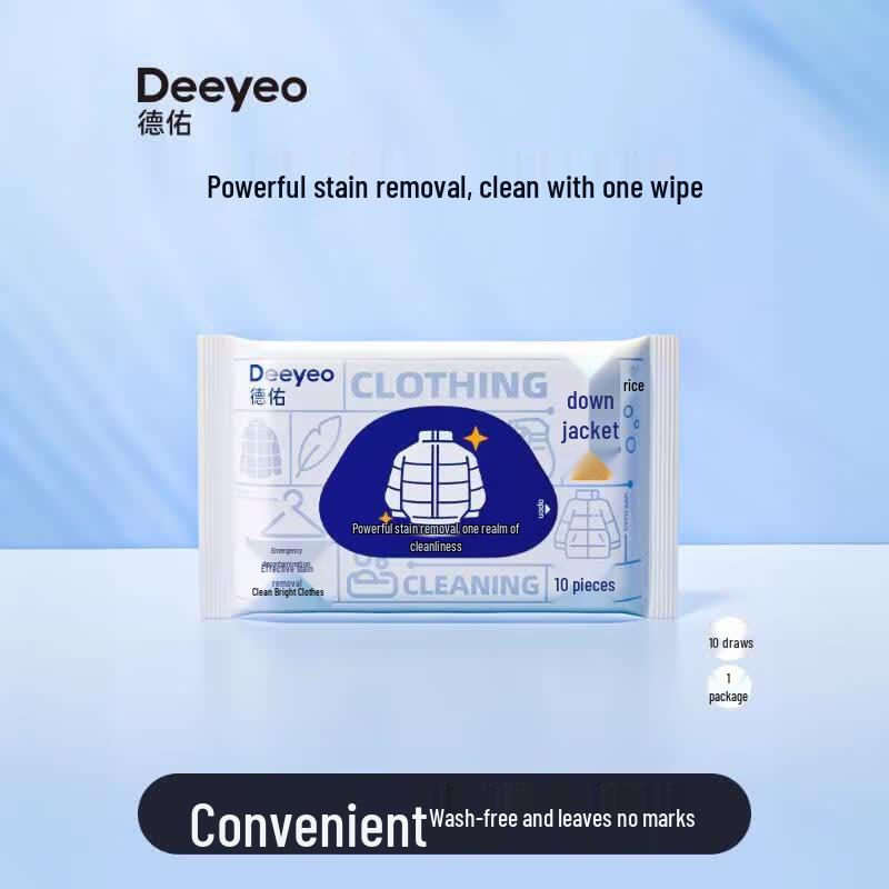 Набор салфеток для чистки пуховиков DeYou и очиститель для воротников Blue Moon