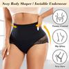 Женское утягивающее нижнее белье с высокой талией, утягивающие трусики с высокой посадкой, бесшовные сексуальные кружевные трусы, женские утягивающие трусы, корректирующее белье