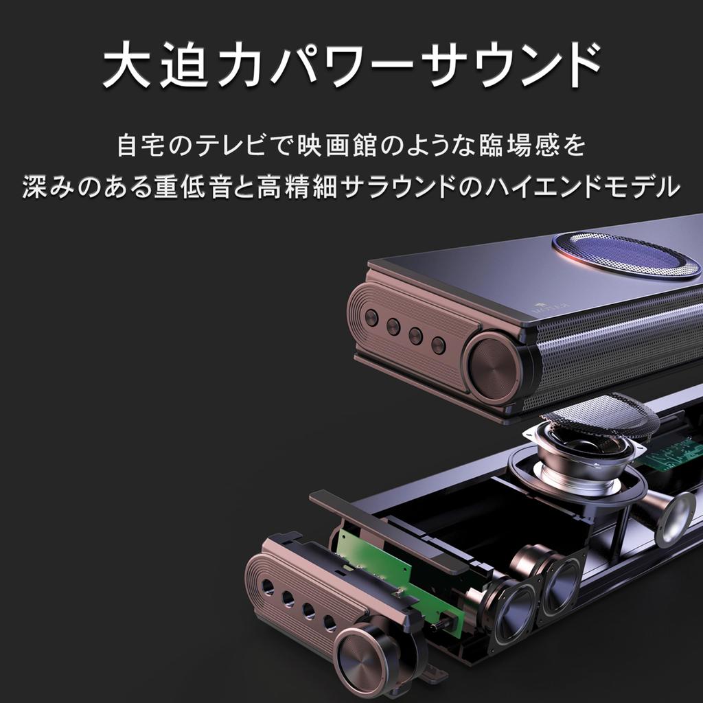 Версия с улучшенными басами Звуковая панель ТВ-динамик Домашний кинотеатр [RATOM] [Deep 2] 120 Вт/2,2 канала