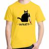 Funny Cat With Knife Hallow Pew Pew Cat Fashion Tees Tops Summer Cotton New Shirts And Tshirts Unisex Oneck Print T Shirt