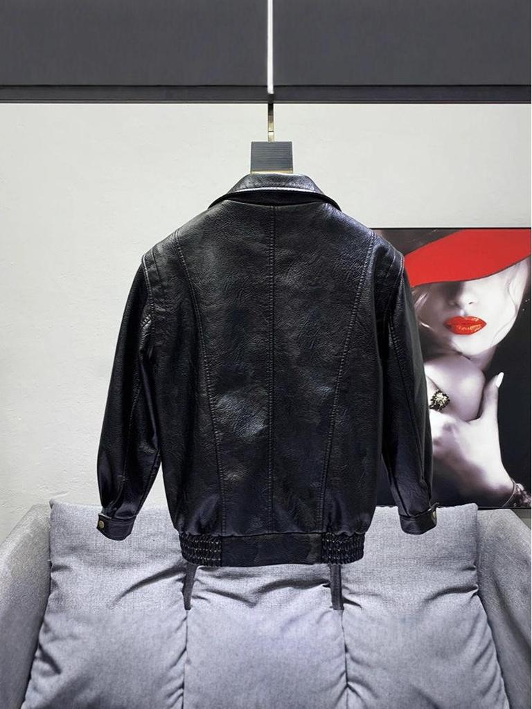 Мужская модная осенне-зимняя кожаная мотоциклетная куртка в корейском стиле - Красивая, крутая и молодежная верхняя одежда