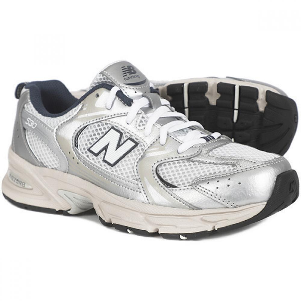 New Balance 530 Gs Summer Fog Silver Metallic Navy