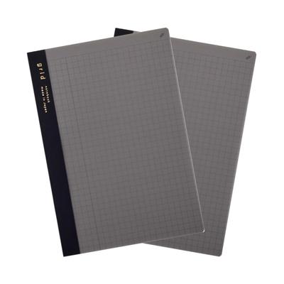 Блокнот Daigo Isshoni, B6, в клетку, черный (Набор из 2) R1743