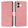 For iPhone 17 Leather Case Solid Color Phone Cover with Wallet