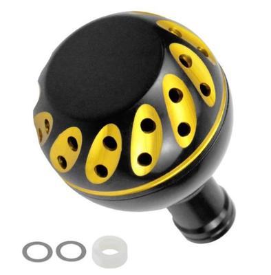 Рукоятка APAGAI Power Алюминиевая Круглая для Shimano A и Daiwa S Спиннинговых Универсальная 38мм Круглая Одинарная Черная Рукоятка, Рукоятка, Катушки, Подходит, (01, Товар, Золото)
