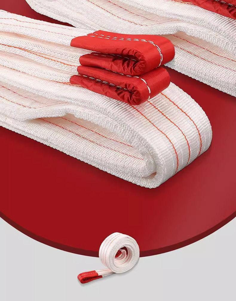 Сверхпрочный утолщенный подъемный строп со специальным кольцом - грузоподъемность от 3 до 5 тонн