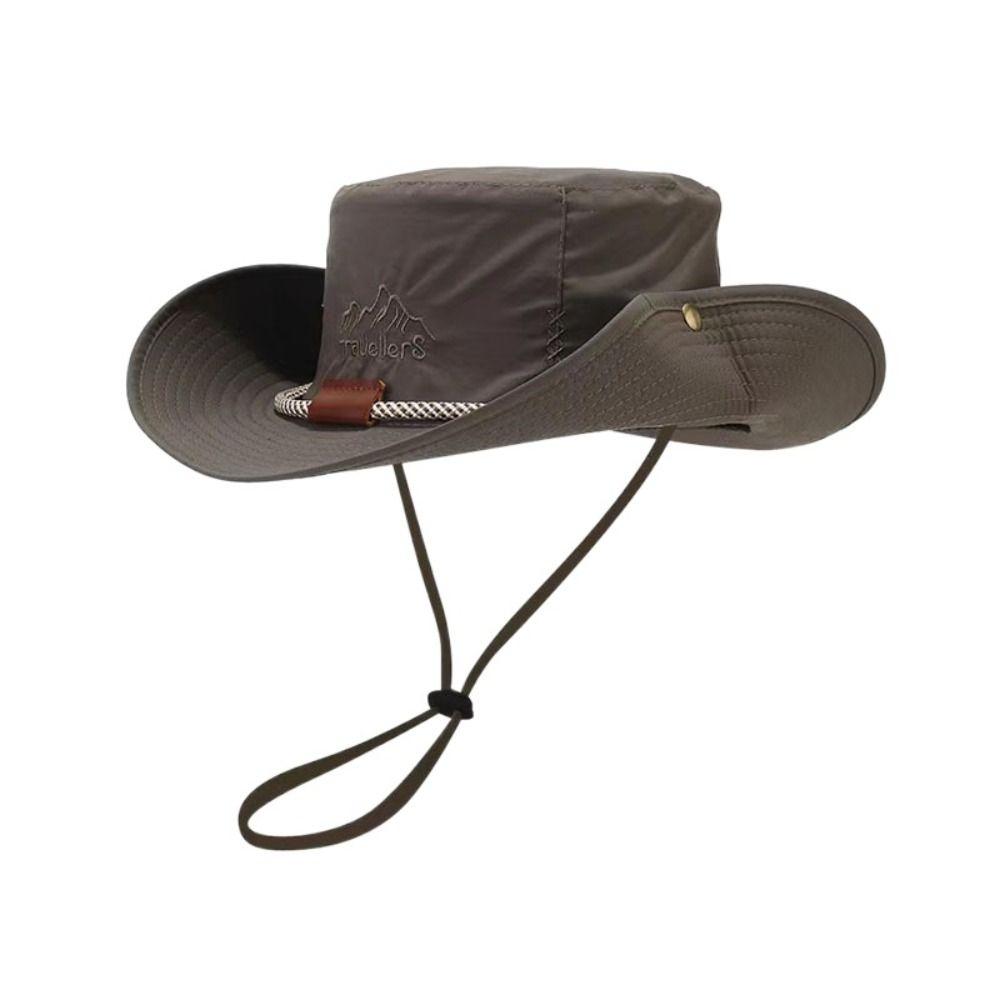 Однотонная походная шляпа рыбака солнцезащитная походная кепка модная ковбойская шляпа в стиле вестерн для путешествий