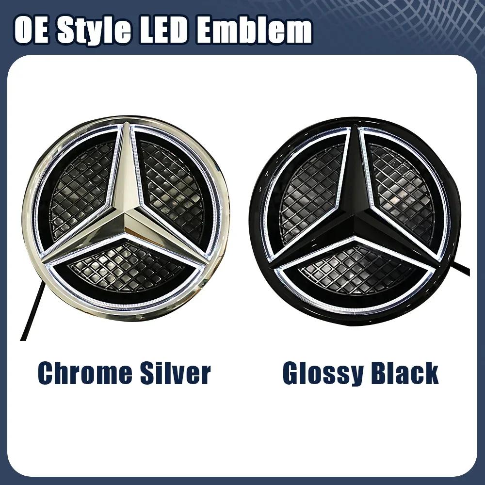For Mercedes Benz For Mercedes Benz W176 W246 W205 W212 W207 W217 W251 R231 W166 X166 X156 X204 Glossy Black OE Style Led Car Fr