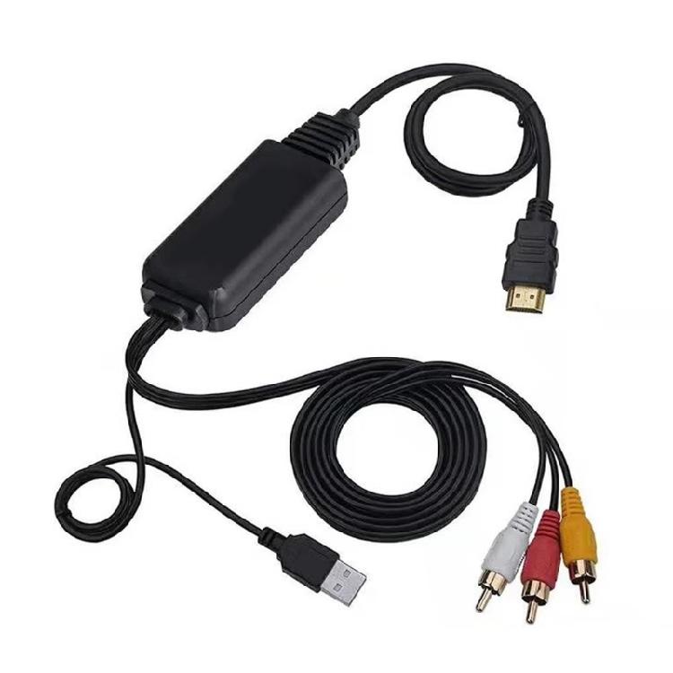 Advanced Hdmis to Avs Converter Cable 1080P Resolution USB Power Supply For Video Players Audios Video Synchronization