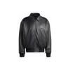 Originals Logo Print Retro Loose Leather Jacket Men Jacket Black IP3281