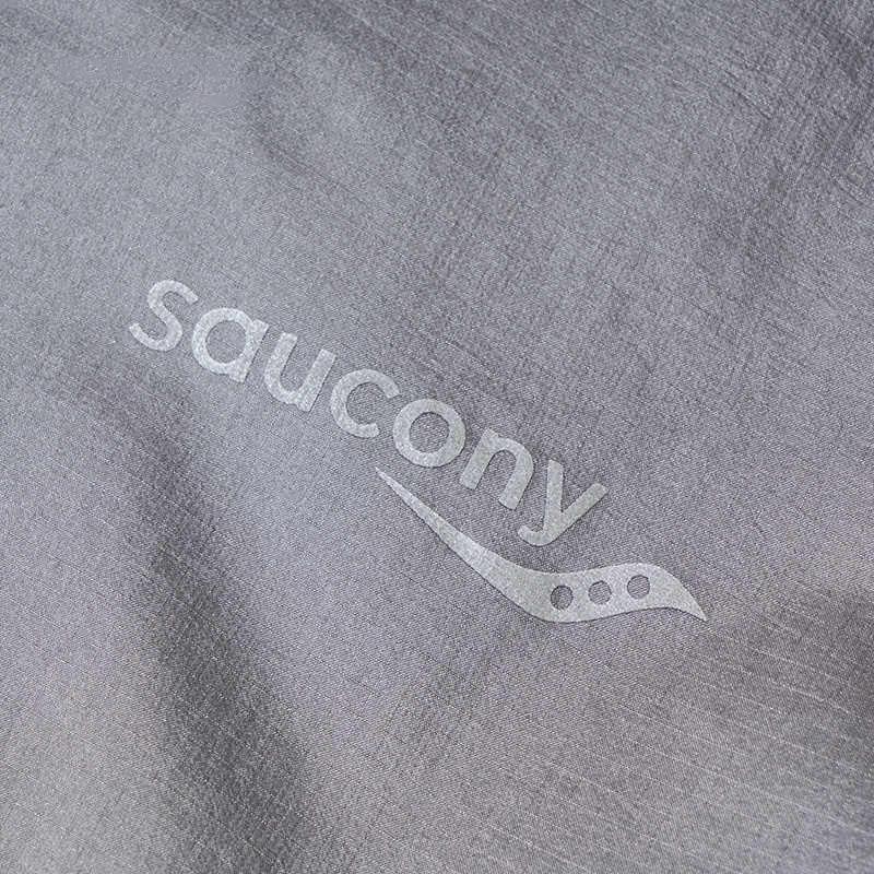 SAUCONY Водонепроницаемая повседневная тканая куртка с капюшоном и логотипом, мужские куртки светло-серого цвета SC2249008C-MT06