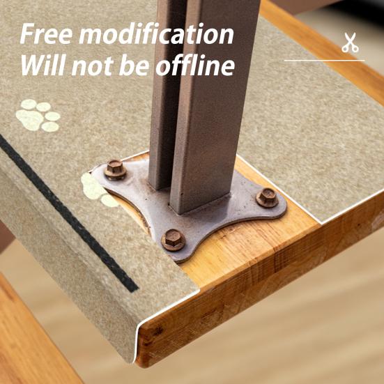 Коврик для ступеней Yousheng с рисунком из мультфильма, без остатков, простая установка, противоскользящие поверхности, напольный коврик, защитная накладка для деревянной лестницы