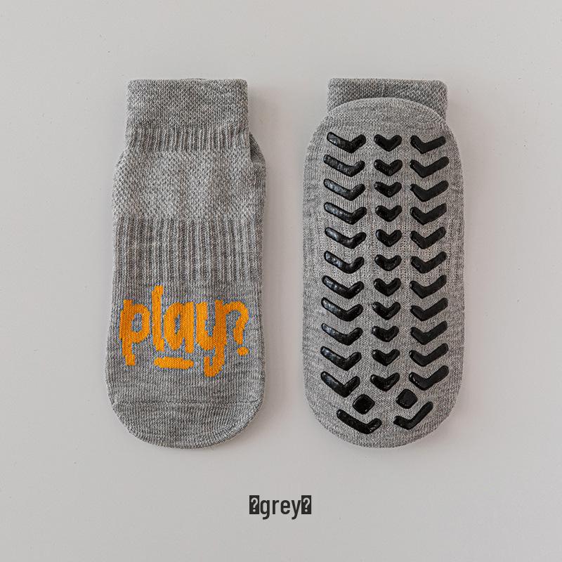 Children's Non-Slip Amusement Park Trampoline Socks, Mesh Breathable Dot Grip Socks, Adult Yoga Socks.