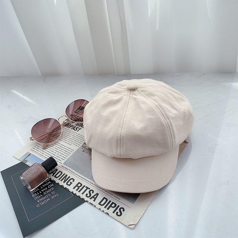 Винтажные осенне-зимние шапки для женщин, однотонная однотонная восьмиугольная кепка газетчика, женская повседневная шапка, зимний берет, женские кепки художника