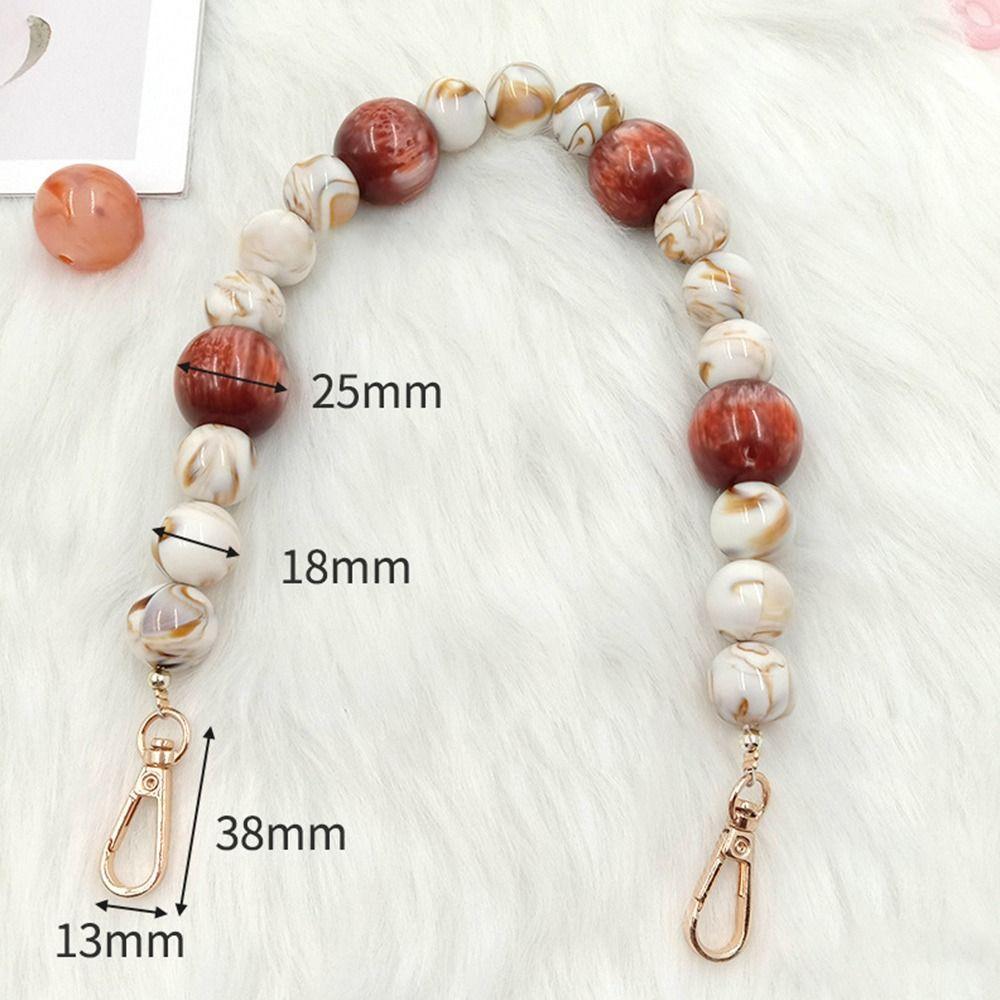 DIY Retro Handbag Chain Colorful Replaceable Bags Belt Resin Extension Bead Chain Phone Case Accessories