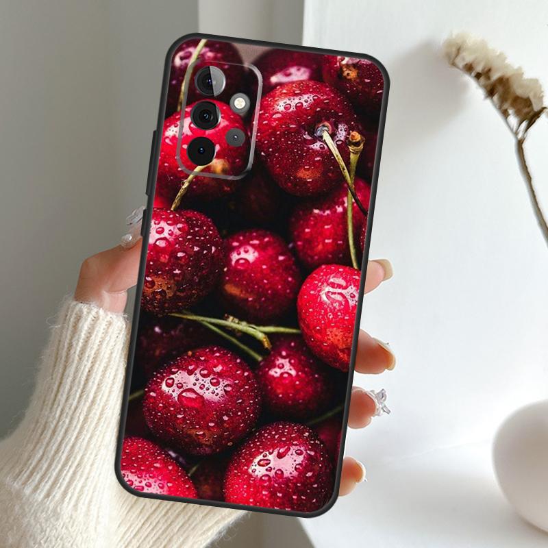 Чехол для еды, фруктов, красной вишни для Samsung Galaxy A52 A32 A12 A16 A26 A36 A56 A15 A35 A55 A34 A54 A13 A33 A53 A17 A06