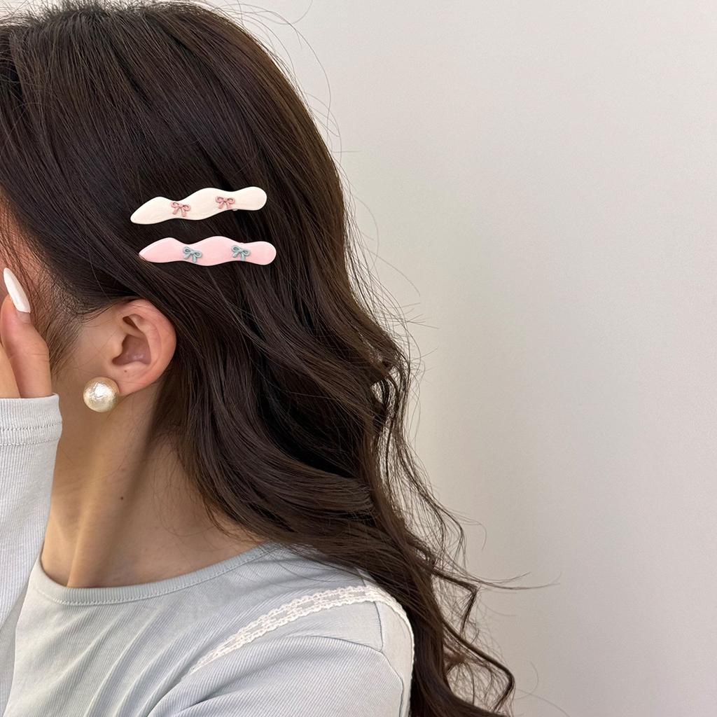 Корейская нерегулярная заколка для волос волнистая конфетного цвета, нежная темпераментная заколка для боковых волос женская летняя милая повседневная НОВИНКА