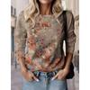 Новые женские футболки с цветочным узором, топы с 3D-принтом, повседневный свитер с круглым вырезом и длинным рукавом, одежда 2000 года для девочек, модная толстовка