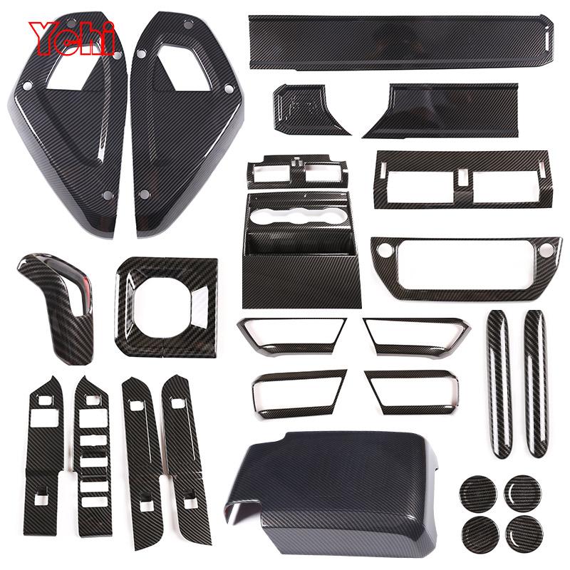 ABS Carbon Fiber For Land Rover Defender 110 2020-2024 Car Interior Modification Protection Cover Decorative Patch Accessories